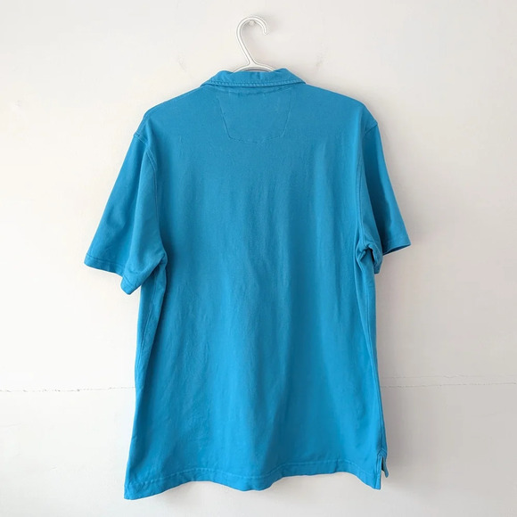 Robert Graham Aqua Blue Polo Shirt In Size M - Picture 8 of 10